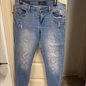 Lucky Brand Women's Light Blue Distressed Boyfriend Jeans